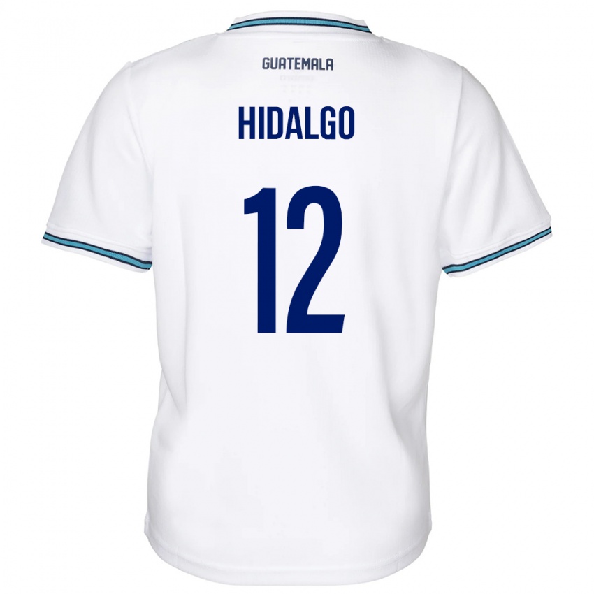 Női Guatemala Angie Hidalgo #12 Fehér Hazai Jersey 24-26 Mez Póló Ing