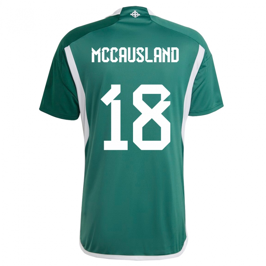 Női Észak-Írország Ross Mccausland #18 Zöld Hazai Jersey 24-26 Mez Póló Ing