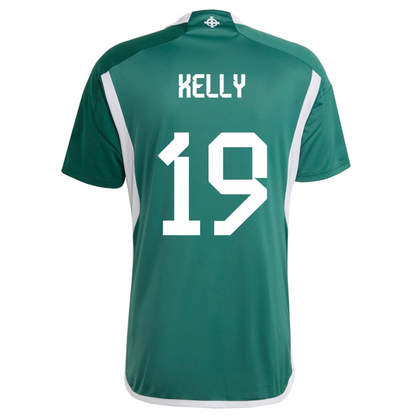 Női Észak-Írország Oscar Kelly #19 Zöld Hazai Jersey 24-26 Mez Póló Ing