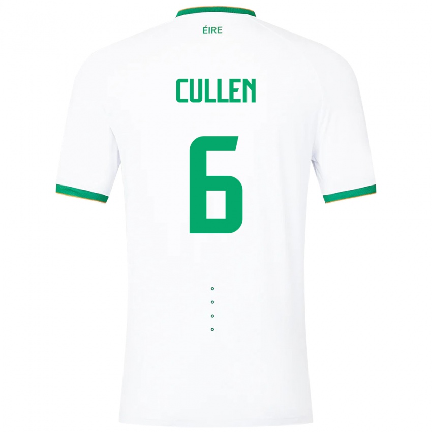 Női Ír-Sziget Josh Cullen #6 Fehér Idegenbeli Jersey 24-26 Mez Póló Ing