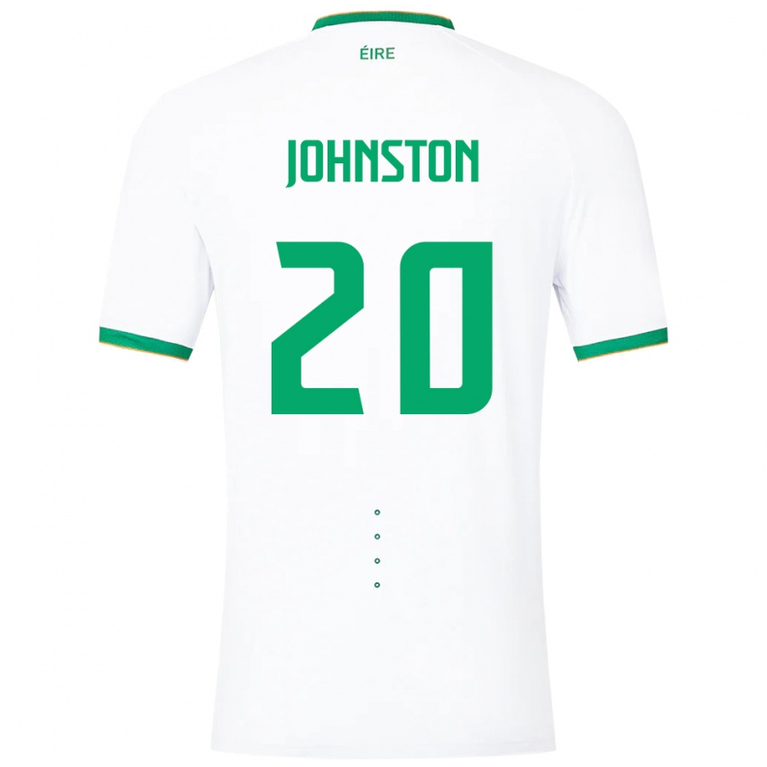 Női Ír-Sziget Mikey Johnston #20 Fehér Idegenbeli Jersey 24-26 Mez Póló Ing