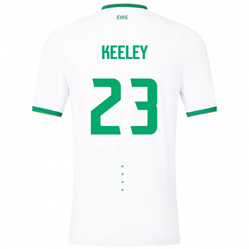 Női Ír-Sziget Josh Keeley #23 Fehér Idegenbeli Jersey 24-26 Mez Póló Ing