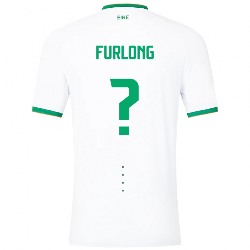 Női Ír-Sziget James Furlong #0 Fehér Idegenbeli Jersey 24-26 Mez Póló Ing