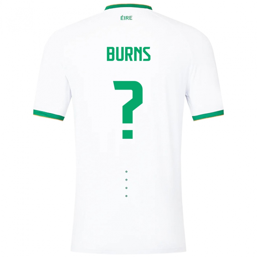 Női Ír-Sziget Darragh Burns #0 Fehér Idegenbeli Jersey 24-26 Mez Póló Ing