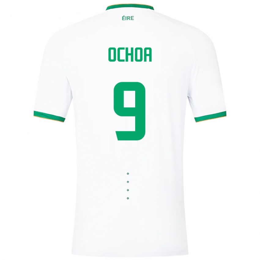 Női Ír-Sziget Aarón Ochoa #9 Fehér Idegenbeli Jersey 24-26 Mez Póló Ing