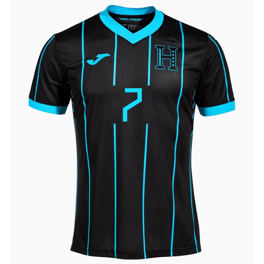 Női Honduras Nixon Cruz #7 Fekete Idegenbeli Jersey 24-26 Mez Póló Ing