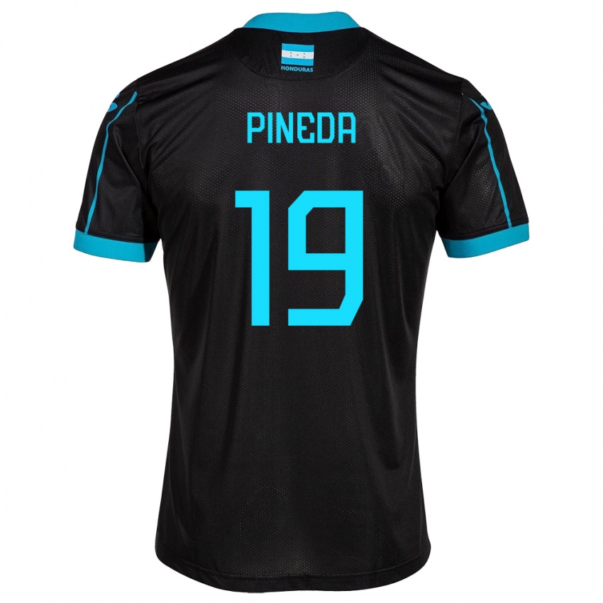 Női Honduras Carlos Pineda #19 Fekete Idegenbeli Jersey 24-26 Mez Póló Ing