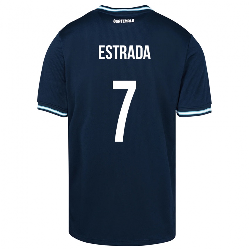 Női Guatemala Javier Estrada #7 Kék Idegenbeli Jersey 24-26 Mez Póló Ing