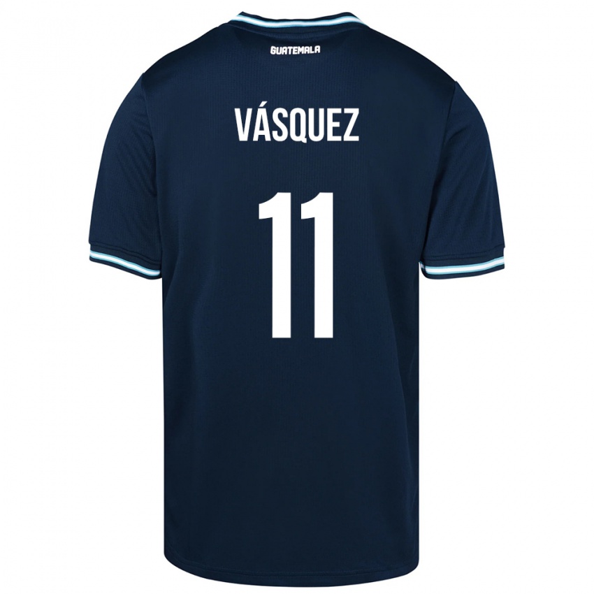 Női Guatemala Gabino Vásquez #11 Kék Idegenbeli Jersey 24-26 Mez Póló Ing