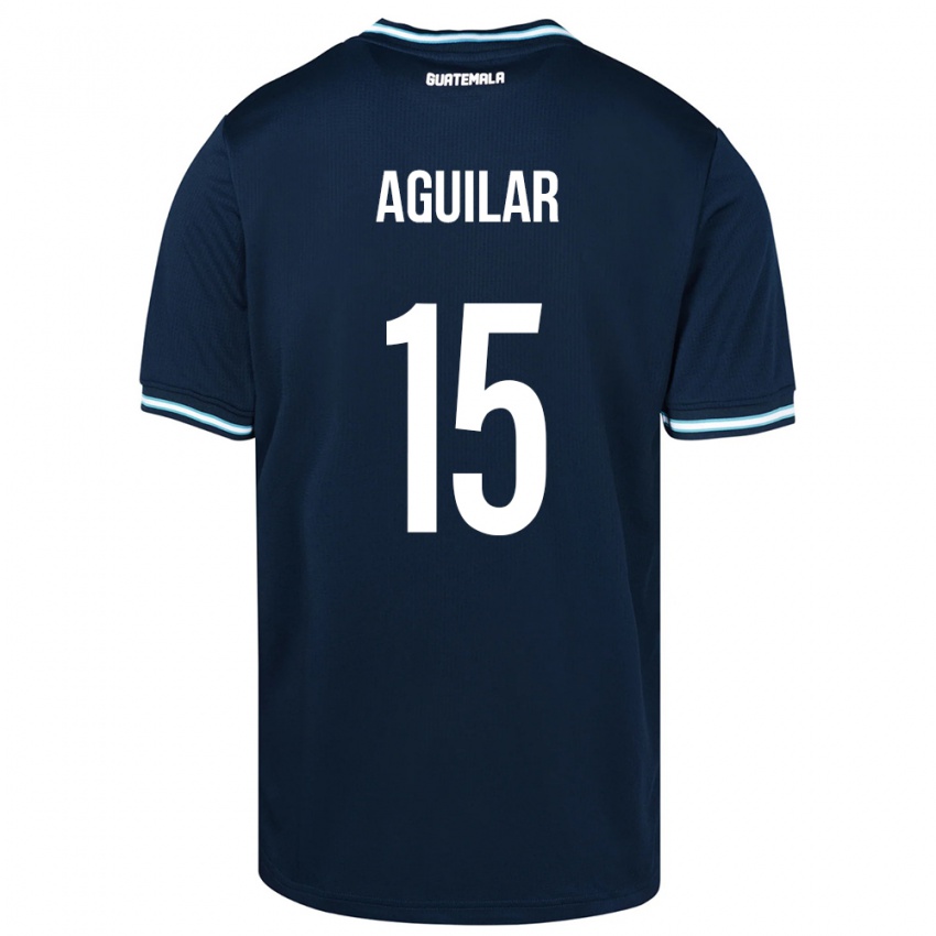 Női Guatemala Carlos Aguilar #15 Kék Idegenbeli Jersey 24-26 Mez Póló Ing