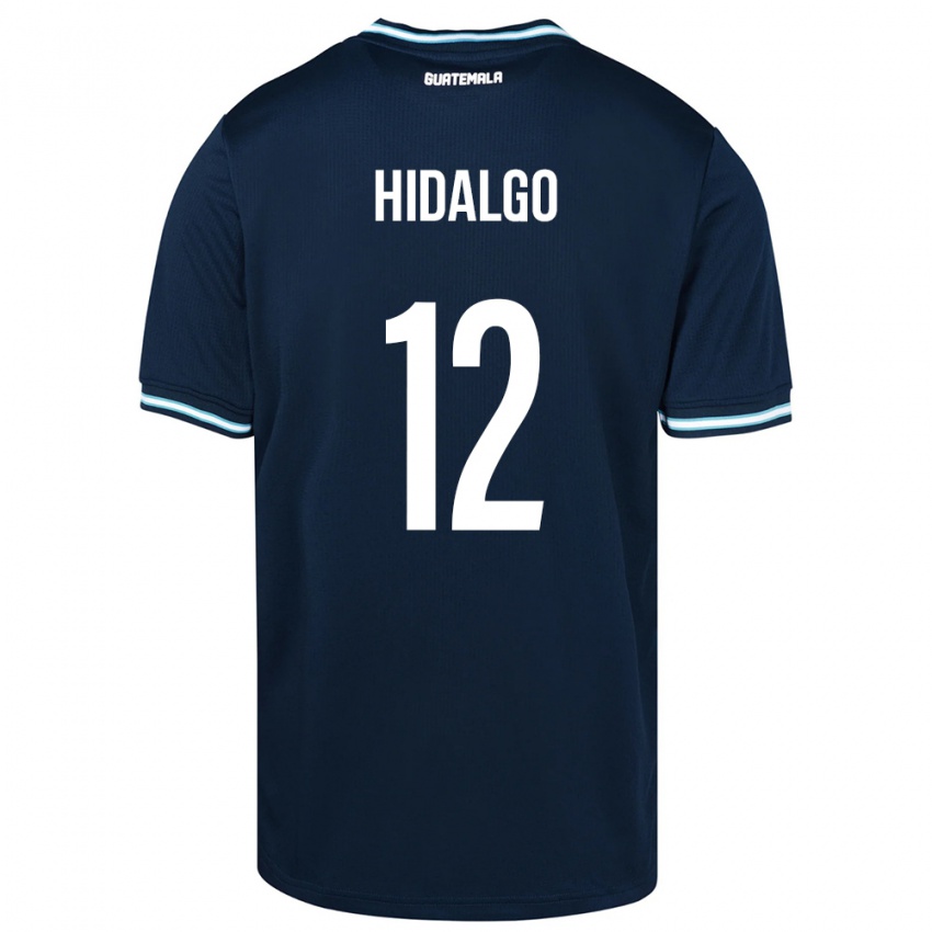 Női Guatemala Angie Hidalgo #12 Kék Idegenbeli Jersey 24-26 Mez Póló Ing