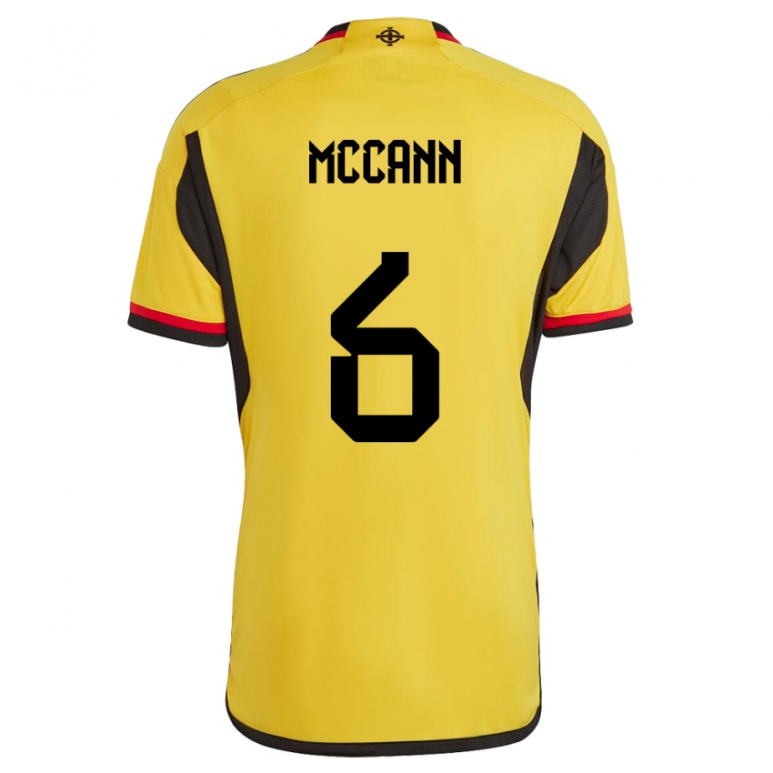 Női Észak-Írország Charlie Mccann #6 Fehér Idegenbeli Jersey 24-26 Mez Póló Ing