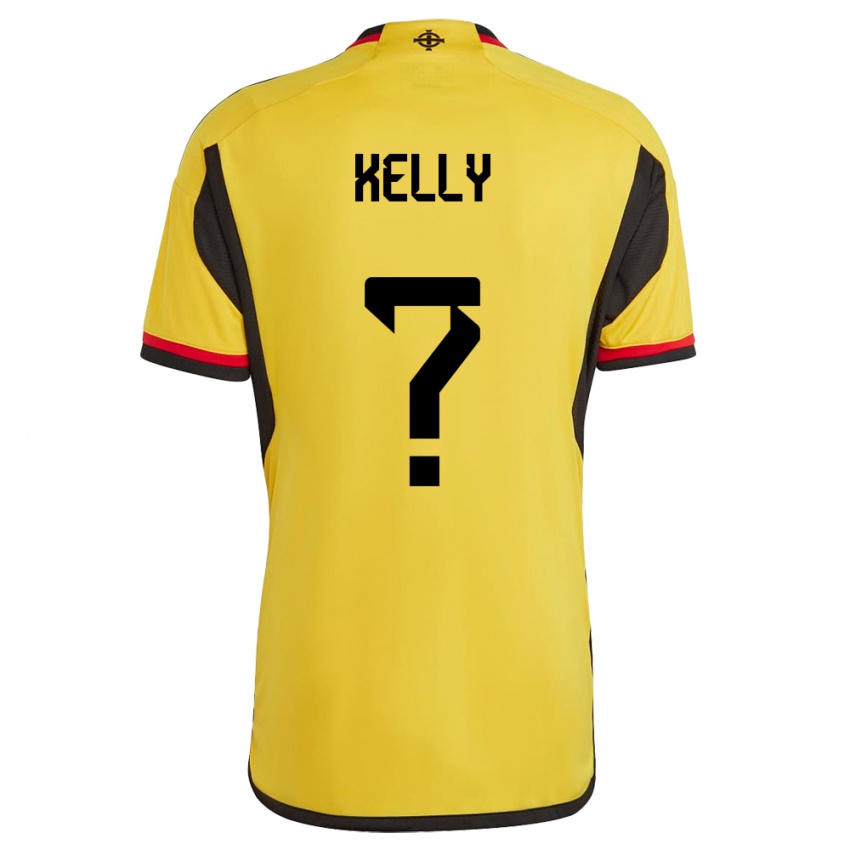 Női Észak-Írország Patrick Kelly #0 Fehér Idegenbeli Jersey 24-26 Mez Póló Ing