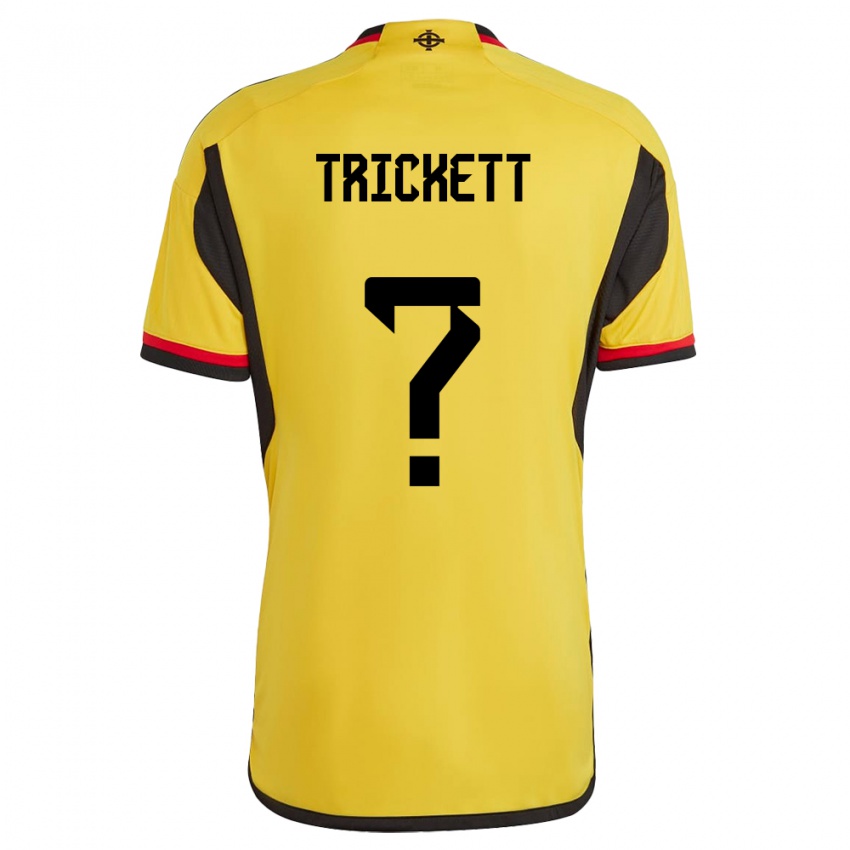 Női Észak-Írország Lewis Trickett #0 Fehér Idegenbeli Jersey 24-26 Mez Póló Ing