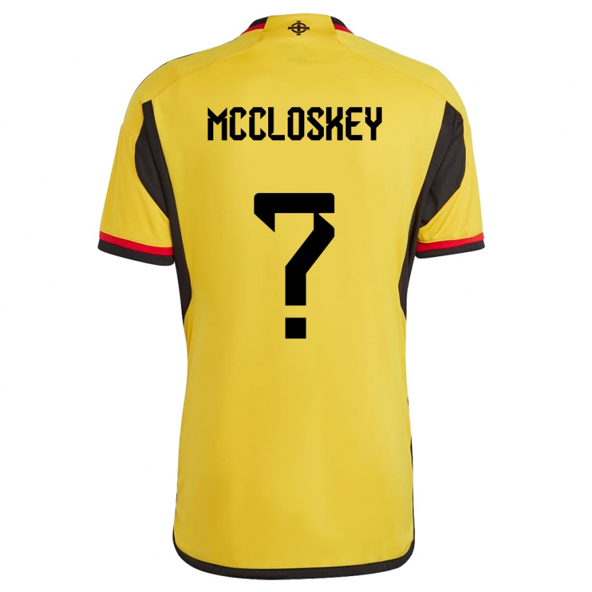 Női Észak-Írország Darragh Mccloskey #0 Fehér Idegenbeli Jersey 24-26 Mez Póló Ing