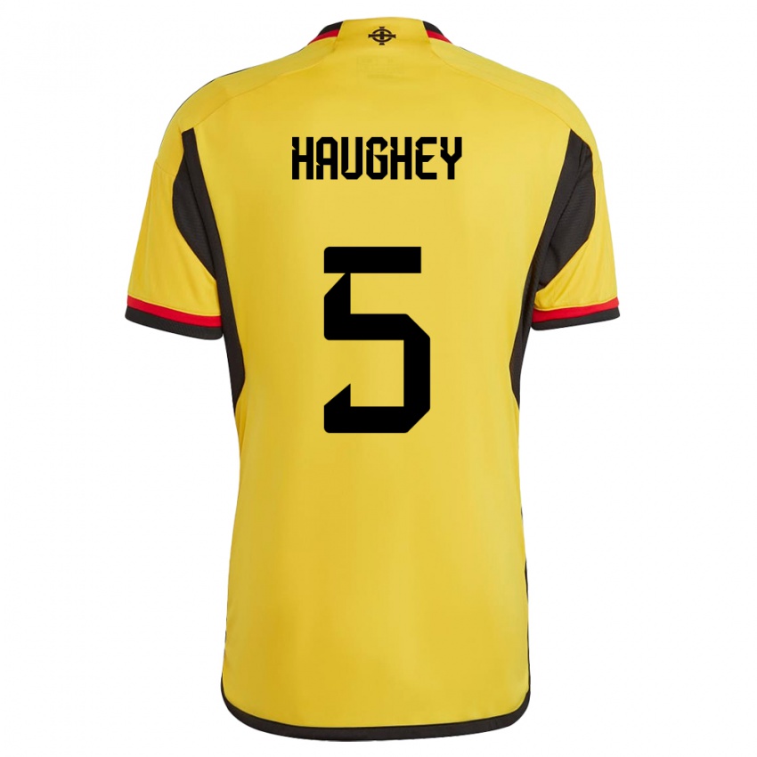 Női Észak-Írország Conor Haughey #5 Fehér Idegenbeli Jersey 24-26 Mez Póló Ing