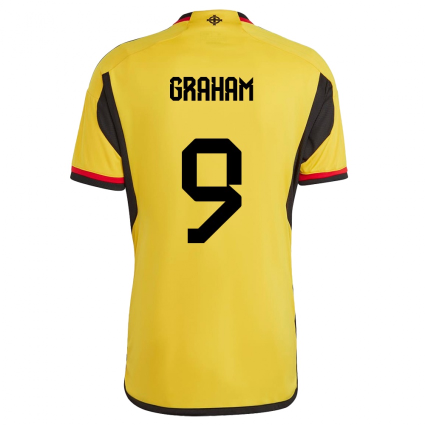 Női Észak-Írország Braiden Graham #9 Fehér Idegenbeli Jersey 24-26 Mez Póló Ing