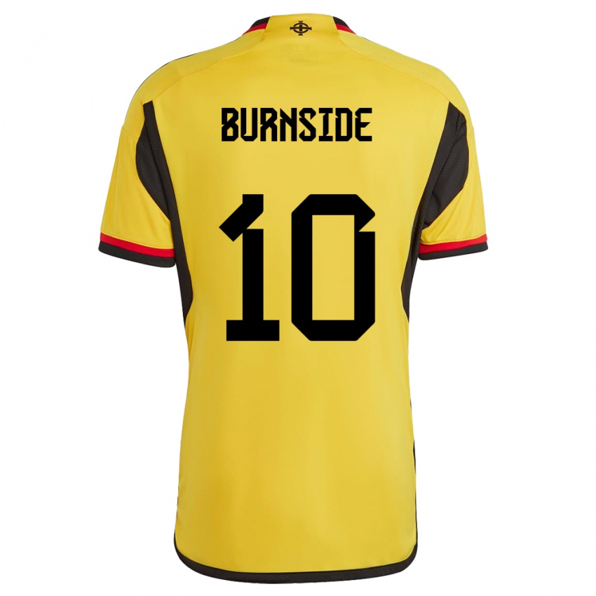 Női Észak-Írország Callum Burnside #10 Fehér Idegenbeli Jersey 24-26 Mez Póló Ing