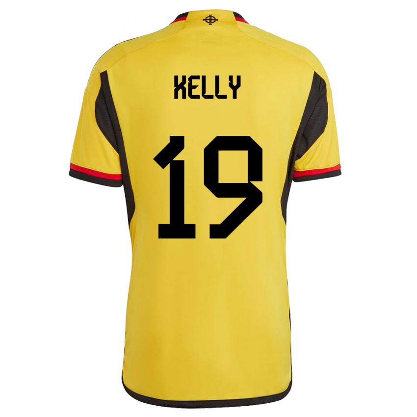 Női Észak-Írország Oscar Kelly #19 Fehér Idegenbeli Jersey 24-26 Mez Póló Ing