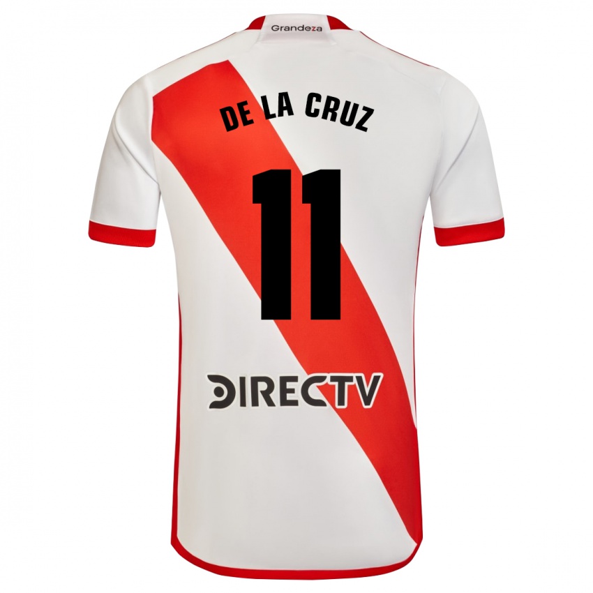 Gyermek Nicolas De La Cruz #11 Fehér Piros Hazai Jersey 2023/24 Mez Póló Ing