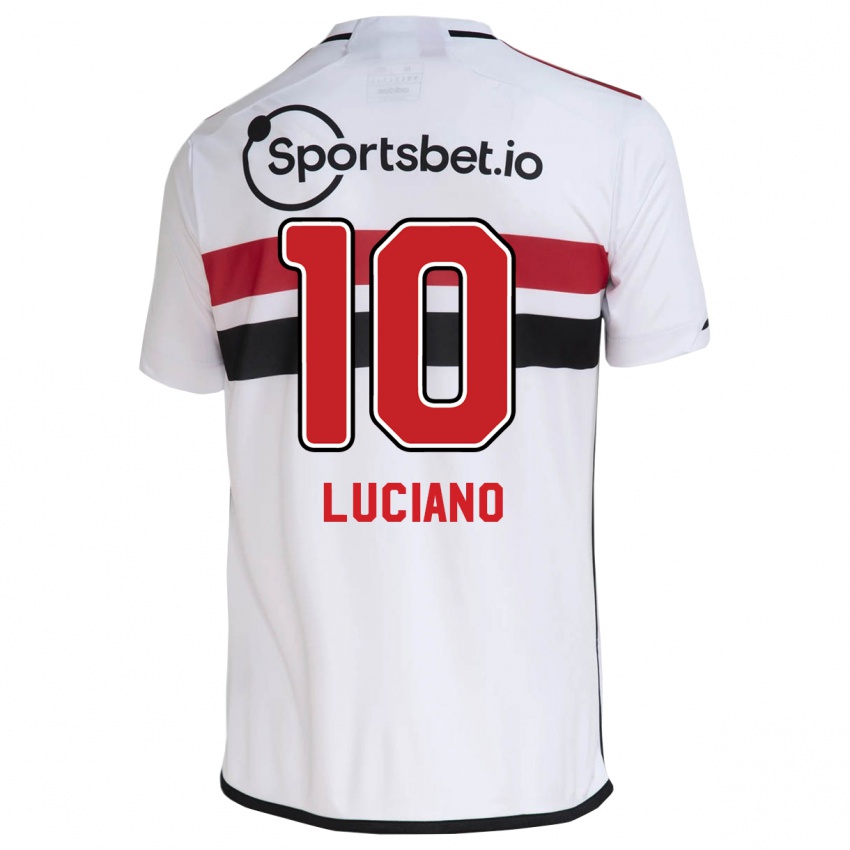 Gyermek Luciano #10 Fehér Hazai Jersey 2023/24 Mez Póló Ing