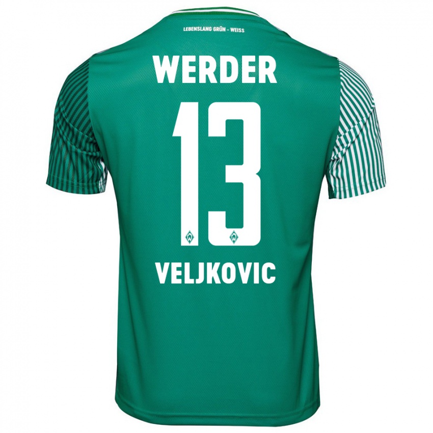 Gyermek Milos Veljkovic #13 Zöld Hazai Jersey 2023/24 Mez Póló Ing