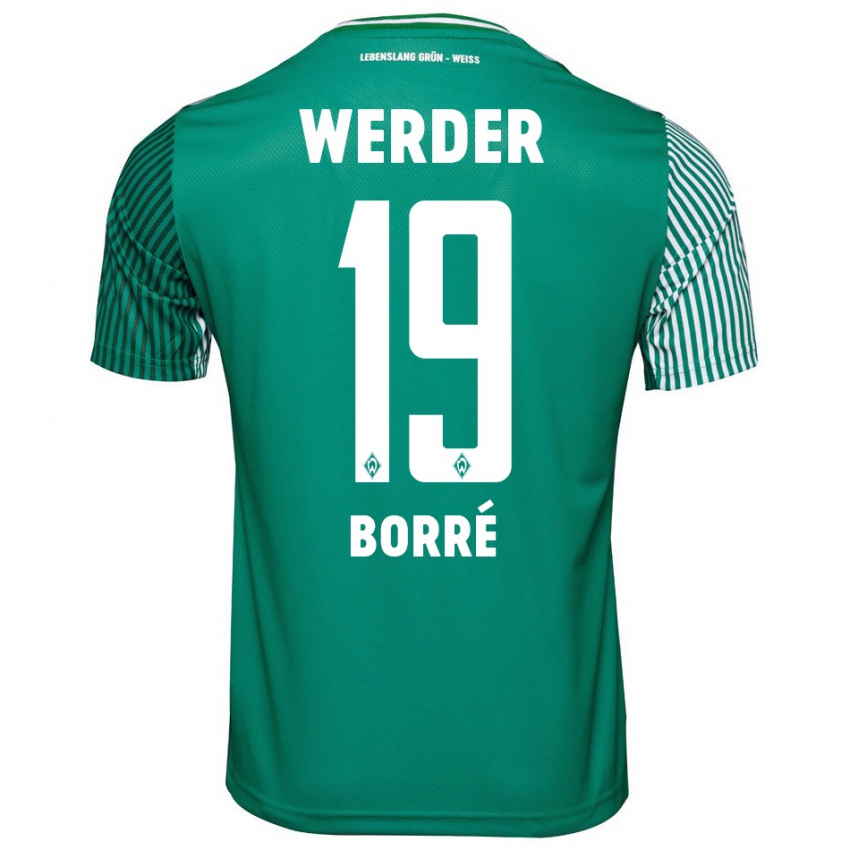 Gyermek Rafael Borré #19 Zöld Hazai Jersey 2023/24 Mez Póló Ing