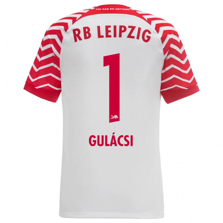 Gyermek Peter Gulacsi #1 Fehér Hazai Jersey 2023/24 Mez Póló Ing