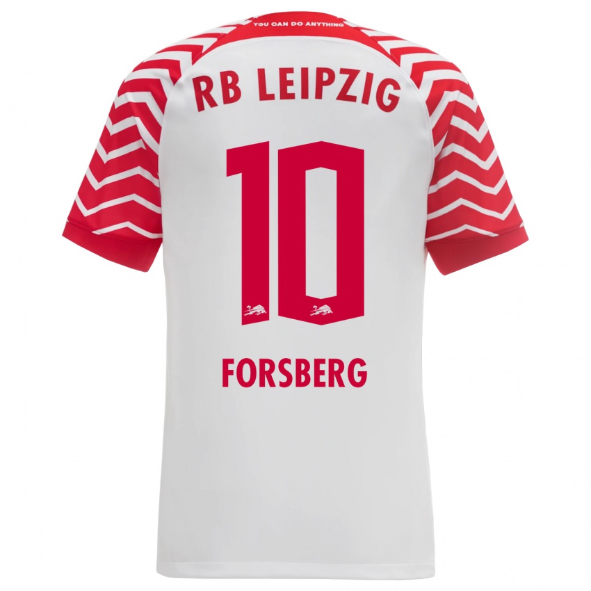 Gyermek Emil Forsberg #10 Fehér Hazai Jersey 2023/24 Mez Póló Ing