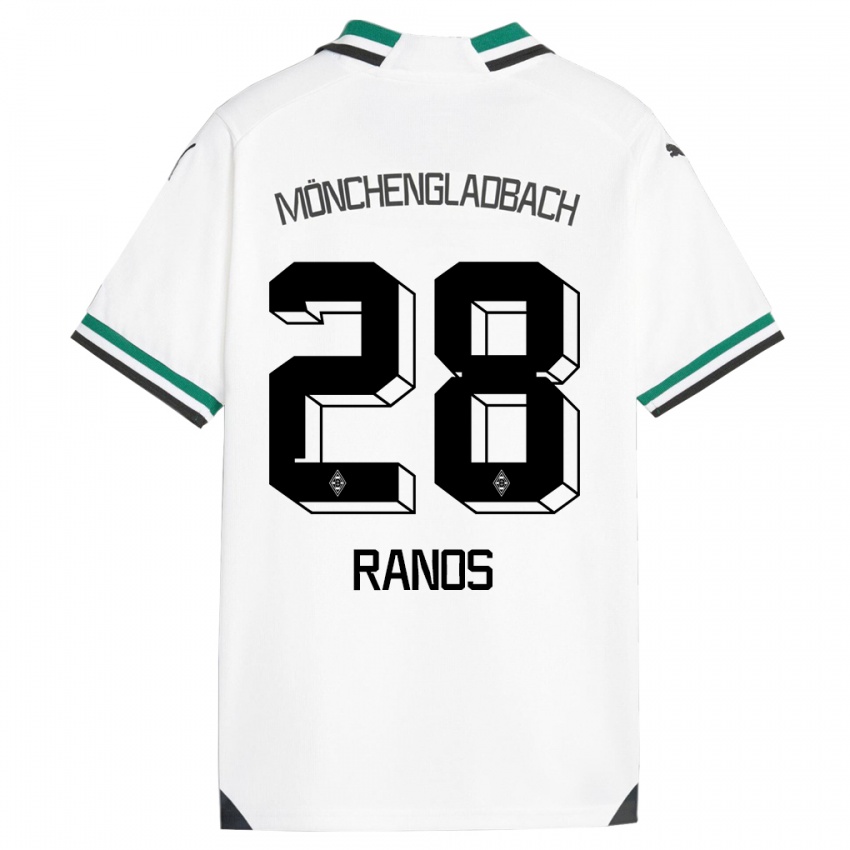 Gyermek Grant-Leon Ranos #28 Fehér Zöld Hazai Jersey 2023/24 Mez Póló Ing