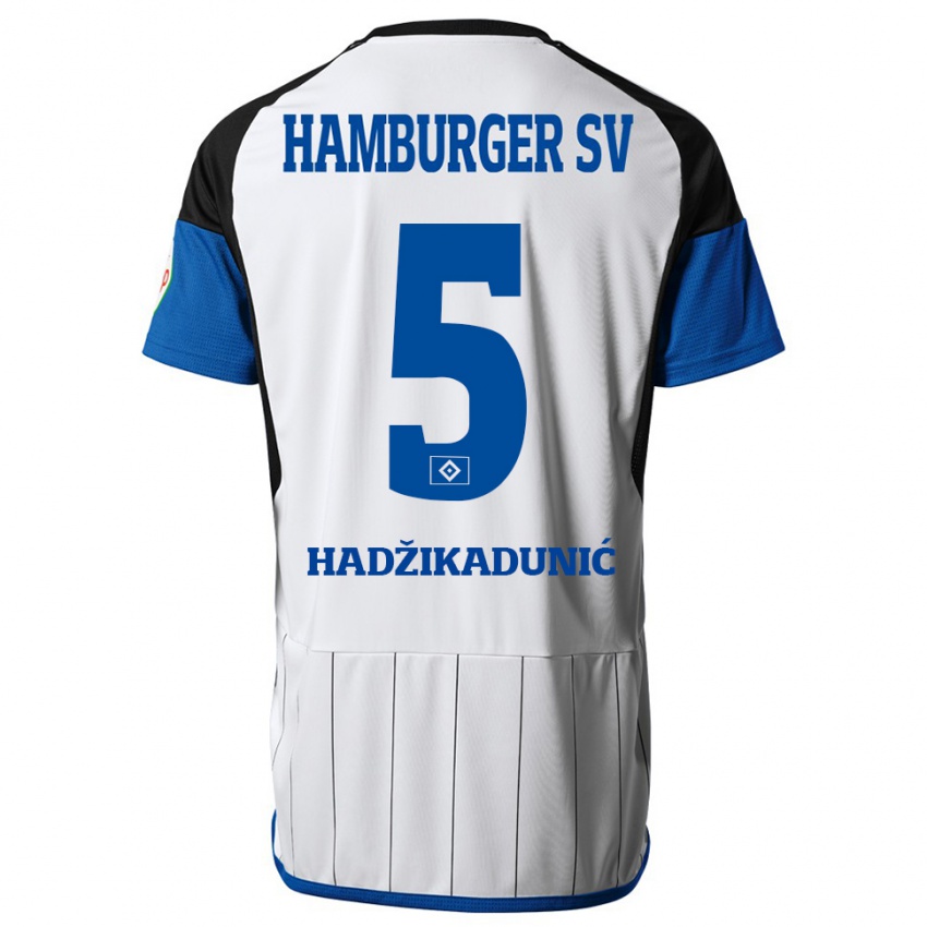 Gyermek Dennis Hadzikadunic #5 Fehér Hazai Jersey 2023/24 Mez Póló Ing