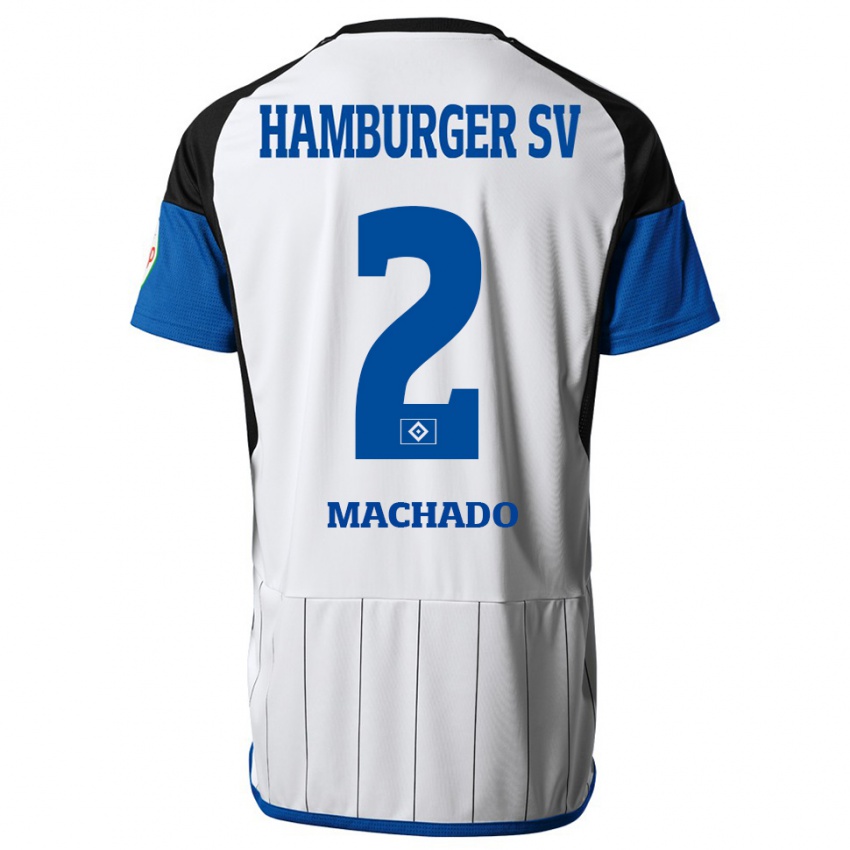 Gyermek Kilian Hölscher Machado #2 Fehér Hazai Jersey 2023/24 Mez Póló Ing