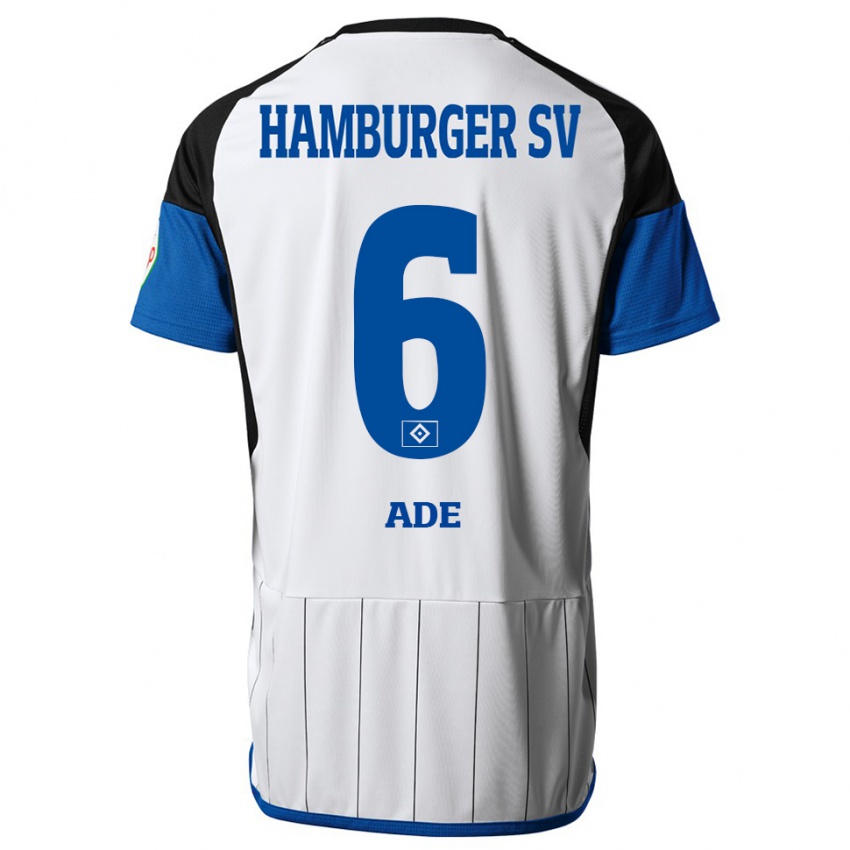 Gyermek Jeremy Ade #6 Fehér Hazai Jersey 2023/24 Mez Póló Ing