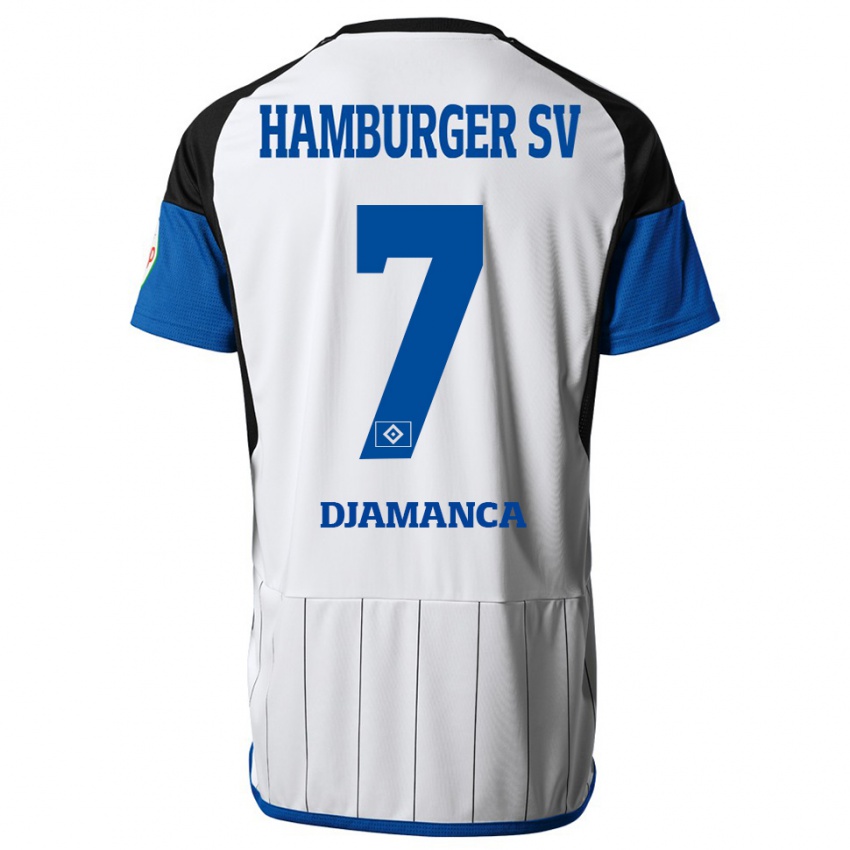 Gyermek Ismaila Djamanca #7 Fehér Hazai Jersey 2023/24 Mez Póló Ing