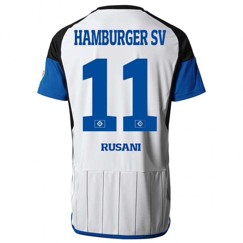 Gyermek Yasin Rusani #11 Fehér Hazai Jersey 2023/24 Mez Póló Ing