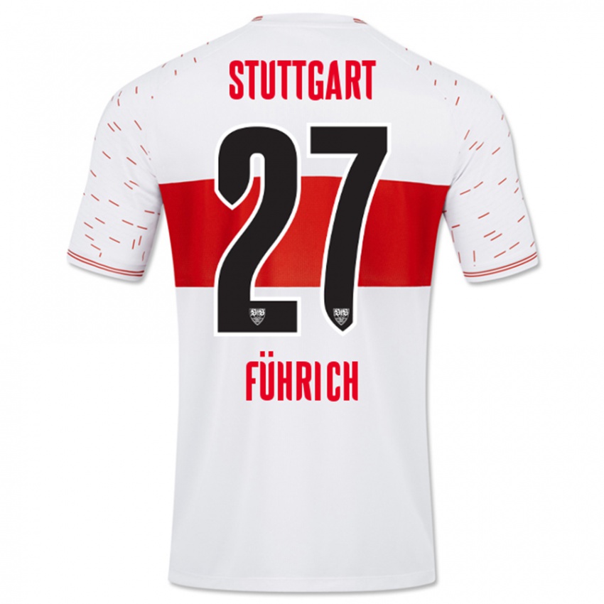 Gyermek Chris Führich #27 Fehér Hazai Jersey 2023/24 Mez Póló Ing