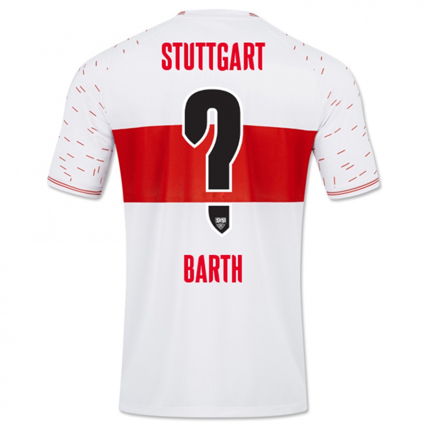 Gyermek Tom Barth #0 Fehér Hazai Jersey 2023/24 Mez Póló Ing