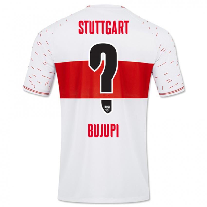 Gyermek Eliot Bujupi #0 Fehér Hazai Jersey 2023/24 Mez Póló Ing