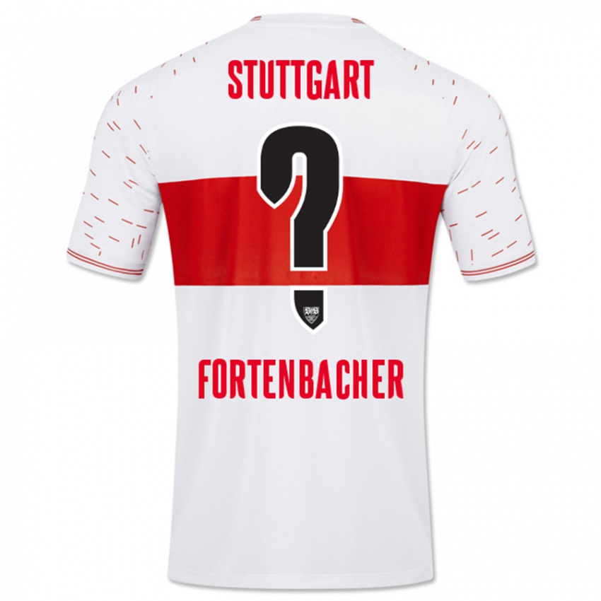 Gyermek Jannik Fortenbacher #0 Fehér Hazai Jersey 2023/24 Mez Póló Ing