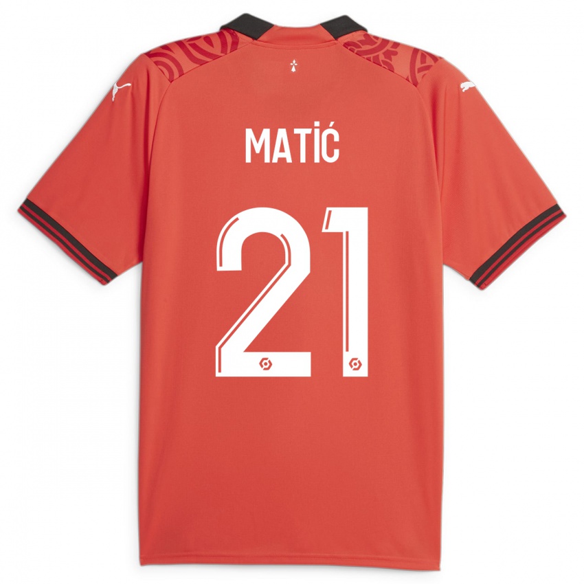 Gyermek Nemanja Matic #21 Piros Hazai Jersey 2023/24 Mez Póló Ing