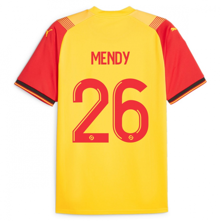 Gyermek Nampalys Mendy #26 Sárga Hazai Jersey 2023/24 Mez Póló Ing