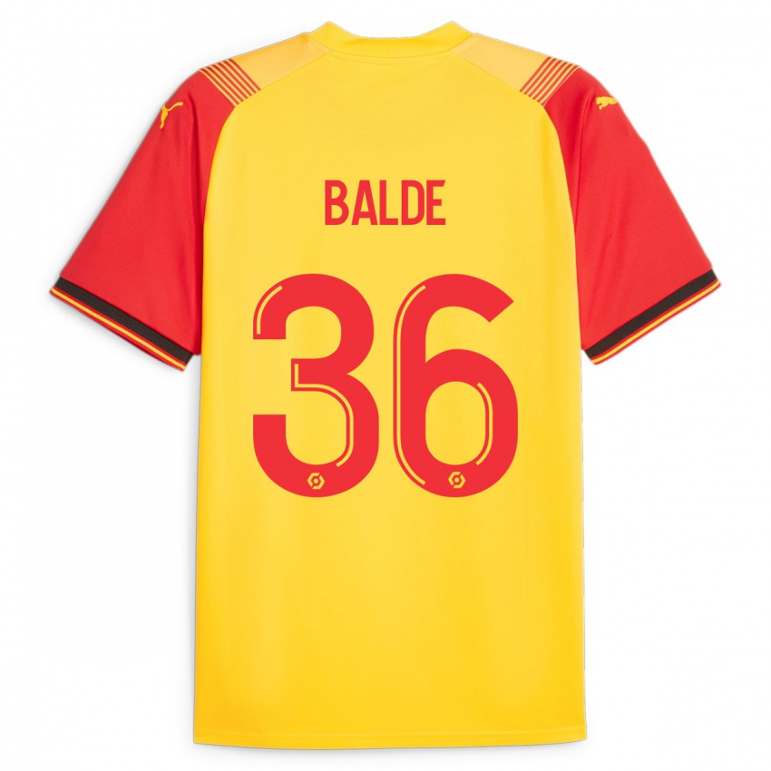 Gyermek Ibrahima Baldé #36 Sárga Hazai Jersey 2023/24 Mez Póló Ing