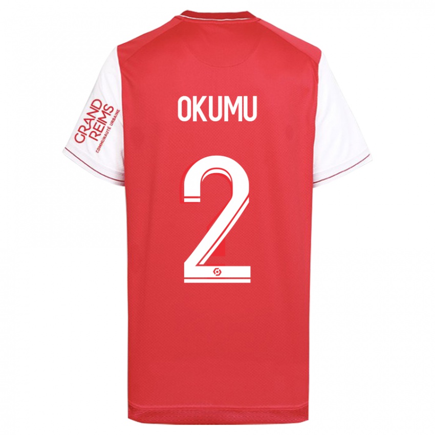 Gyermek Joseph Okumu #2 Piros Hazai Jersey 2023/24 Mez Póló Ing