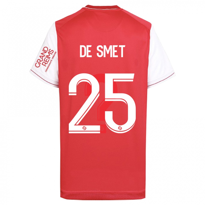 Gyermek Thibault De Smet #25 Piros Hazai Jersey 2023/24 Mez Póló Ing