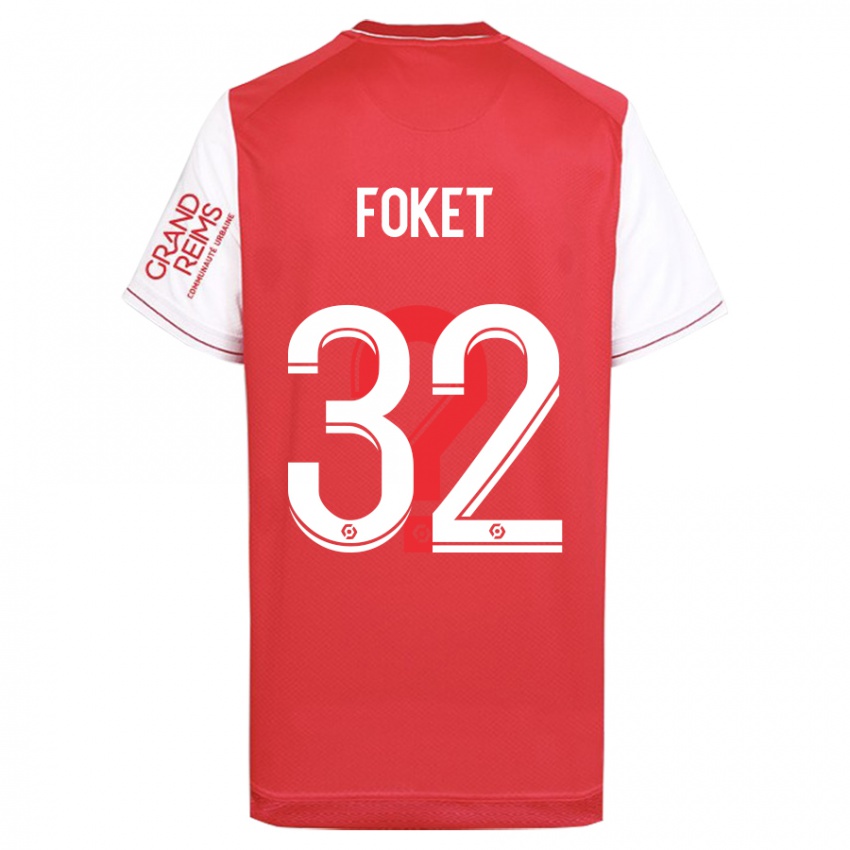 Gyermek Thomas Foket #32 Piros Hazai Jersey 2023/24 Mez Póló Ing