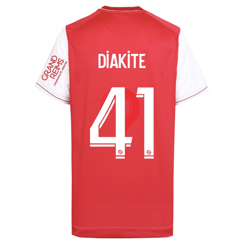 Gyermek Ibrahim Diakité #41 Piros Hazai Jersey 2023/24 Mez Póló Ing