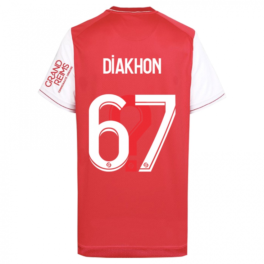 Gyermek Mamadou Diakhon #67 Piros Hazai Jersey 2023/24 Mez Póló Ing