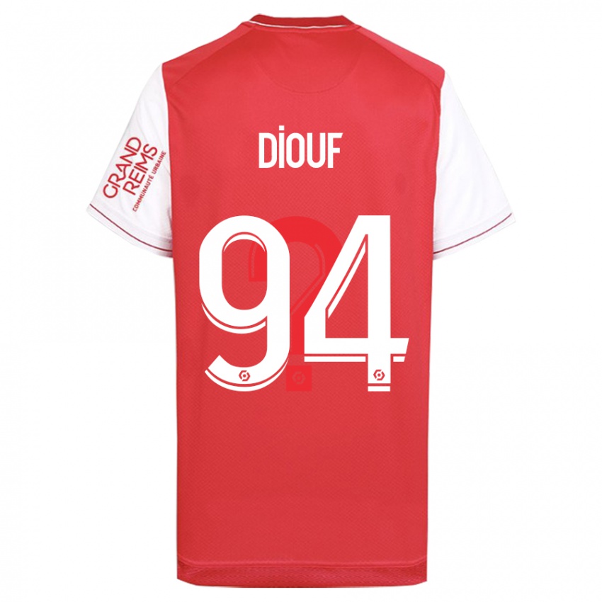 Gyermek Yehvann Diouf #94 Piros Hazai Jersey 2023/24 Mez Póló Ing