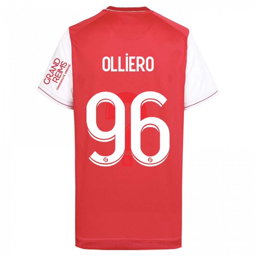 Gyermek Alexandre Olliero #96 Piros Hazai Jersey 2023/24 Mez Póló Ing