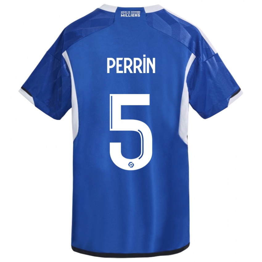 Gyermek Lucas Perrin #5 Kék Hazai Jersey 2023/24 Mez Póló Ing